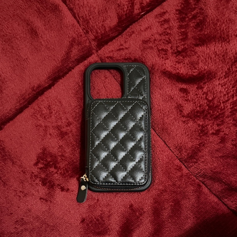 Luxurious Black Quilted Phone Case